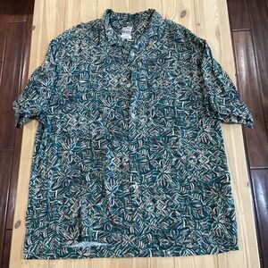 Vintage Rusty Camp Shirt Mens XL Rayon Floral Hawaiian Aloha Skate Surf Y2K